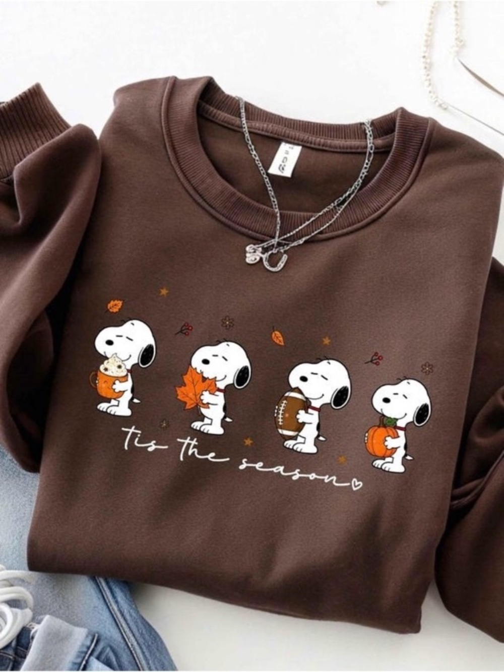 Dark Chocolate Snoopy 'Tis The Season Graphic Short Sleeve Tee - Picture 2 of 3